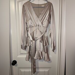 Altar'd State Shimmering Silver Dress